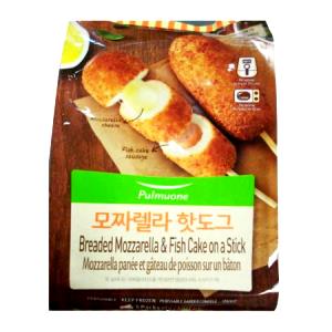 1 stick (80 g) Breaded Mozzarella and Fish Cake on A Stick