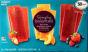 1 strip (14 g) Apricot Real Fruit Strips