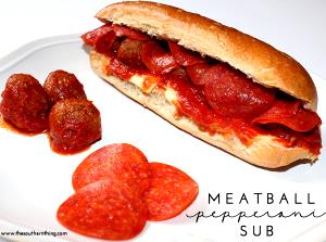 1 sub (331 g) 6" Meatball Pepperoni Melt