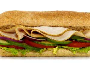 1 sub Turkey Breast & Provolone on White (Regular)