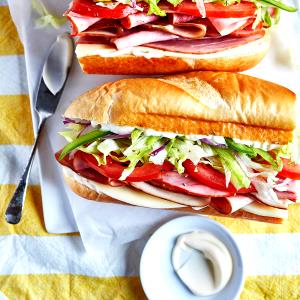 1 Submarine Submarine Sandwich with Cold Cuts