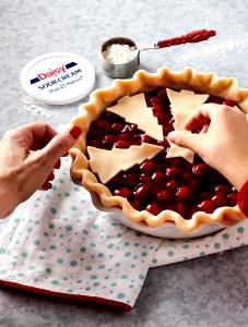 1 Surface Inch Cherry Pie made with Cream Cheese and Sour Cream