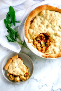 1 Surface Inch Tofu with Fruit Pie