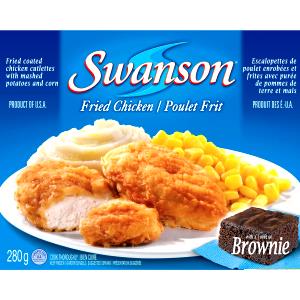 1 Swanson Meal (11 Oz) Fried Chicken with Potatoes, Vegetable and Dessert (Frozen Meal)