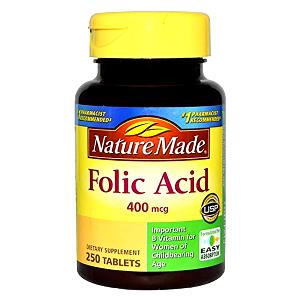 1 tablet (400 mcg) Folic Acid