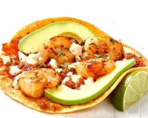 1 taco (162 g) Grilled Gourmet Garlic Herb Shrimp Taco