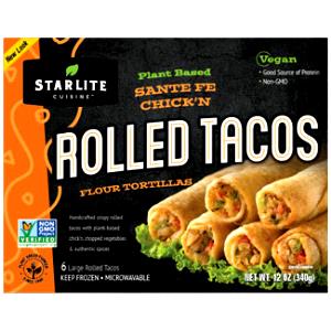 1 taco (58 g) Crispy Rolled Soy Tacos - Santa Fe Chicken Style