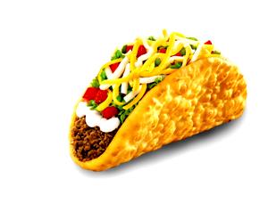 1 Taco Bell Chalupa with Beef, Cheese, Lettuce, Tomato and Sour Cream