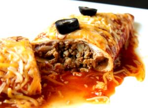 1 Taco Bell Enchirito Enchilada with Beef, Beans and Cheese