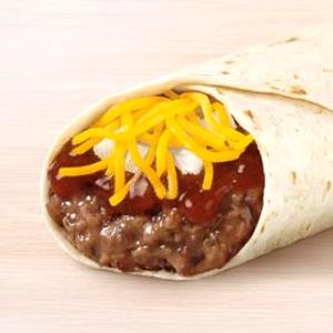 1 Taco Bell Meatless Burrito with Beans and Cheese