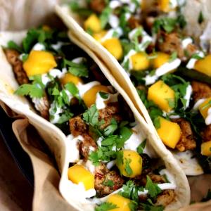 1 taco Brushfire on Flour with Diablo Sauce