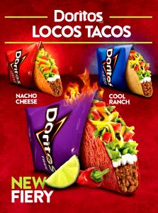 1 taco Fiery Doritos Locos Taco