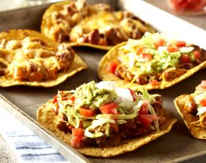 1 Taco Or Tostada, NS Size Taco or Tostada with Beans, Cheese, Meat, Lettuce, Tomato and Salsa