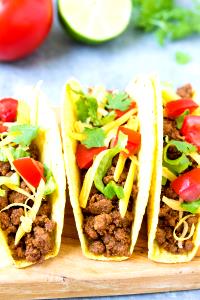 1 Taco Soft Taco with Beef, Cheese, Lettuce, Tomato and Salsa