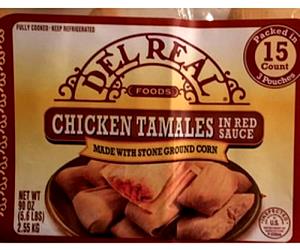 1 tamale (170 g) Chicken Tamales in Red Sauce