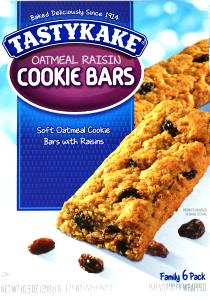1 Tastykake Oatmeal Raisin Bar Oatmeal Cookie with Raisins