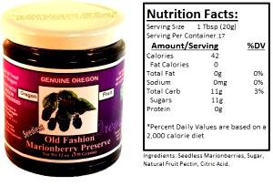 1 tbsp (20 g) Oregon Marionberry Seedless Preserves