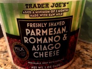 1 tbsp (5 g) Freshly Shaved Parmesan, Romano & Asiago Cheese