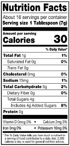 1 tbsp (7 g) Raspberry Cranberry Walnut Frisco