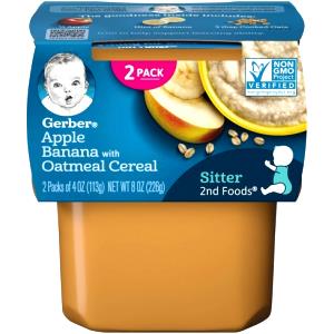1 Tbsp Baby Food Jarred Oatmeal with Applesauce and Bananas