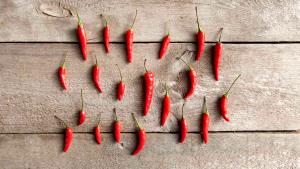 1 Tbsp Chili Pepper, Hot, Mature Red