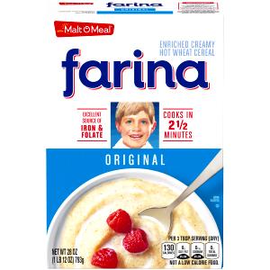 1 Tbsp Farina Cereal (Without Salt, Cooked with Water, Enriched)