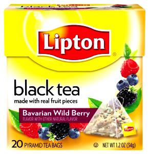 1 tea bag (1.8 g) Bavarian Wild Berry Black Tea Pyramid Tea Bags