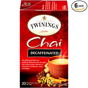 1 tea bag (1.8 g) Chai Black Tea (Decaffeinated)