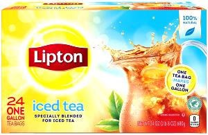 1 tea bag (6 g) Iced Tea Brew Decaffeinated Beverage