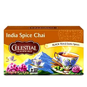 1 tea bag (8 oz) India Spice Chai Tea