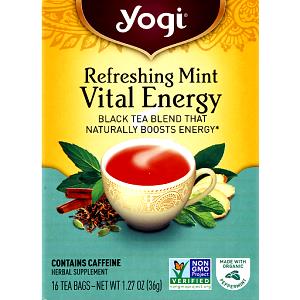 1 tea bag (8 oz) Refreshing Mint Vital Energy Tea