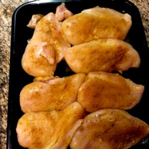 1 Thick Slice (approx 2" X 1-1/2" X 3/8") Stewed Chicken Breast (Skin Not Eaten)