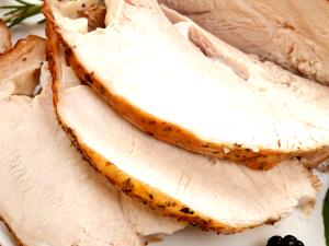 1 Thick Slice (approx 3" X 2" X 3/8") Light Turkey Meat (Skin Eaten)