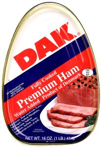 1 Thick Slice (approx 4-1/2" X 2-1/2" X 3/8") Smoked or Cured Ham (Lean Only Eaten, Canned)