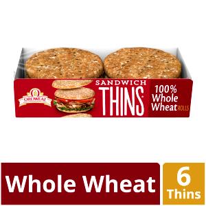1 thin bun (43 g) 100% Whole Wheat Sandwich Thins