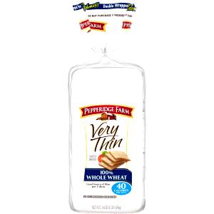 1 Thin Slice (3-3/4" X 5" X 3/8") Toasted 100% Whole Wheat Bread (Home Recipe or Bakery)
