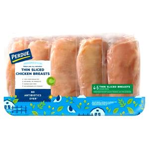 1 Thin Slice (approx 2" X 1-1/2" X 1/8") Fried Chicken Breast No Coating