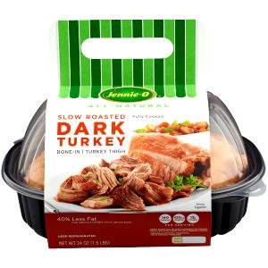 1 Thin Slice (approx 3" X 2" X 1/8") Roasted Dark Turkey Meat (Skin Not Eaten)