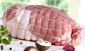 1 Thin Slice (approx 4-1/2" X 2-1/2" X 1/8") Pork Roast (Lean Only Eaten)