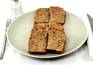 1 Thin Slice Toasted Reduced Calorie High Fiber Oat Bran Bread