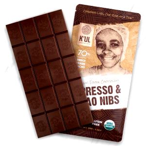 1 tin (28 g) 70% Dark Chocolate Covered Cacao Nibs with Espresso