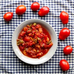 1 Tomato Stewed Tomatoes (from Fresh)