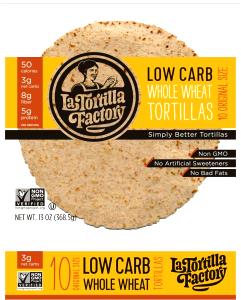 1 tortilla (28 g) 100% Whole Wheat Flour Tortillas (28g)