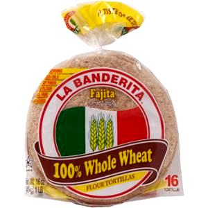 1 tortilla (28 g) 100% Whole Wheat Flour Tortillas Fajita