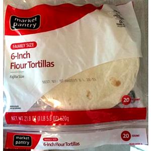 1 tortilla (31 g) 6" Flour Tortilla