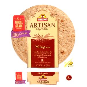 1 tortilla (36 g) Artisan Style Tortillas - Multigrain