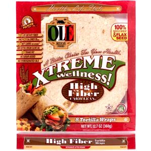 1 tortilla (37 g) High Fiber Low Carb Low Fat Wraps