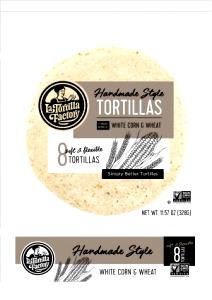 1 tortilla (41 g) Hand Made Style White Corn Tortillas