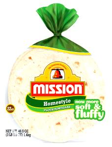 1 tortilla (41 g) Homestyle Flour Tortillas