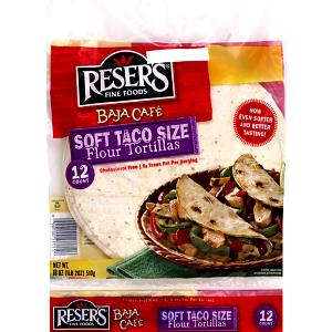 1 tortilla (43 g) Baja Cafe Soft Taco Size Flour Tortillas